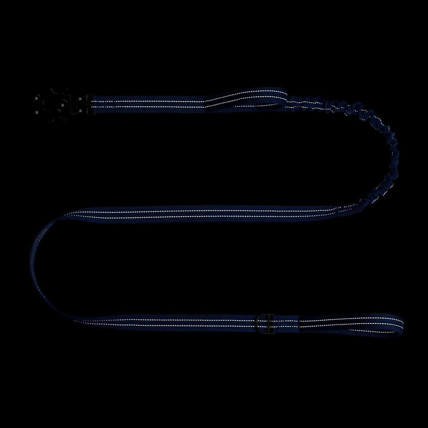 ICEFANG Tactical Dog Leash,K9 Training Walking Bungee Lead with 2 Control Handle,Heavy Duty Quick Release Metal Clasp,for Medium Large Breed (Reflective Blue, 6 FT)