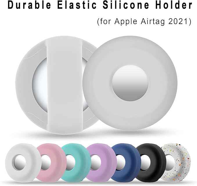 for Airtag Holder for Dog Collar, Cibaabo Silicone Air Tag Case Cover Compatible with Apple Airtags for 0.8-1.2inch Cat Pet Collar Harness Loop