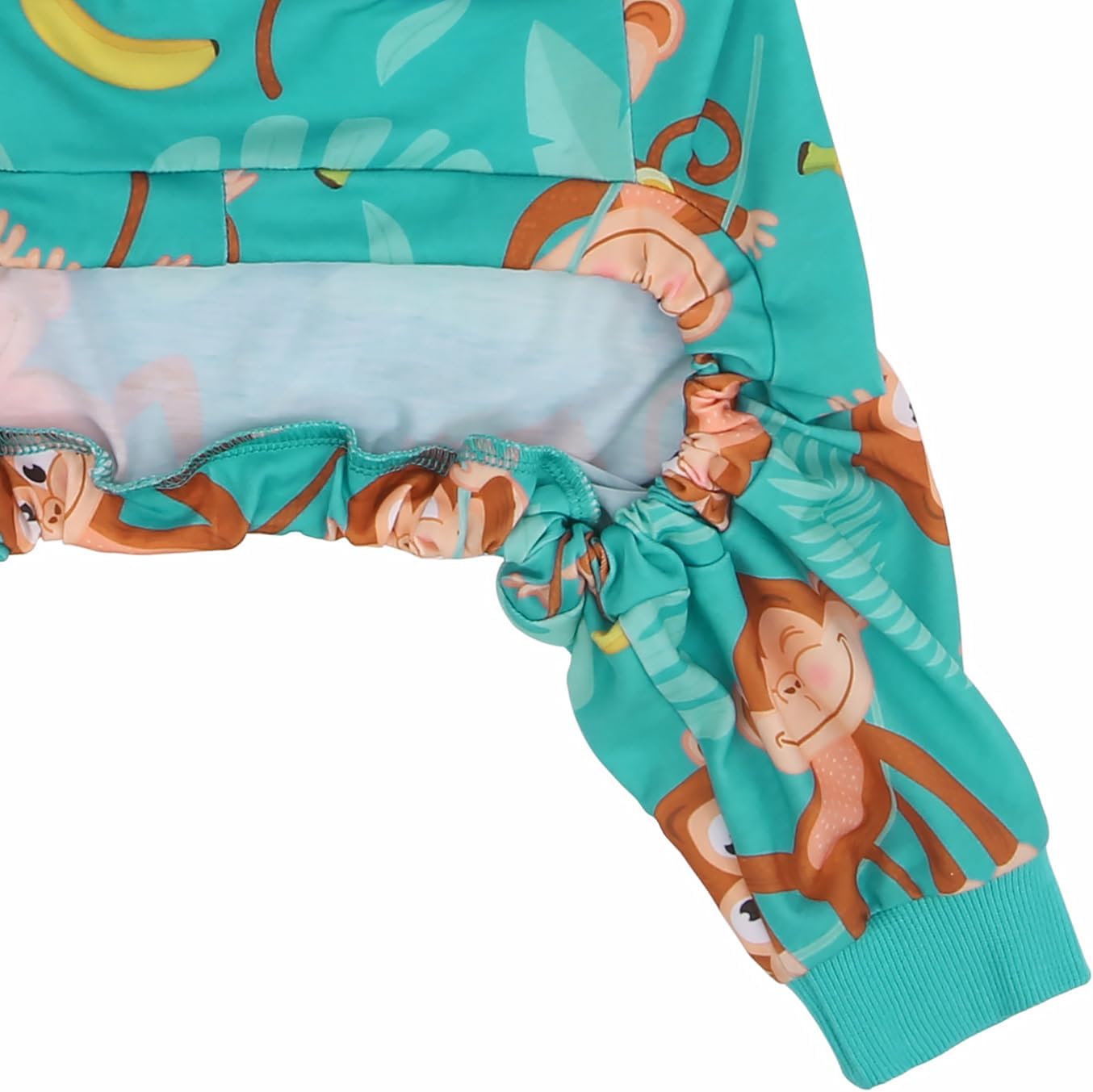 HDE Dog Pajamas One Piece Jammies Jumpsuit Pet Clothes Outfit Stretchy Lightweight Comfy Shirt Pjs for M-3XL Dogs Monkeying Around - L