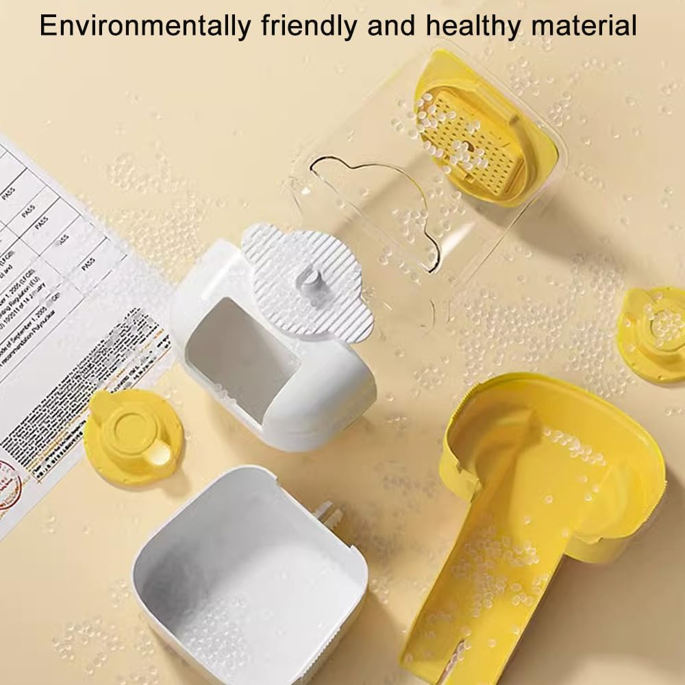 Pet Hanging Automatic Feeders Drinking Bowls,Gravity Rabbit Feeder and Water Set,Cage Cat Food Bowl Feeding Station for Puppy Kitten Chinchilla Hedgehog Guinea Pig Ferret (Pink Blue-Water)