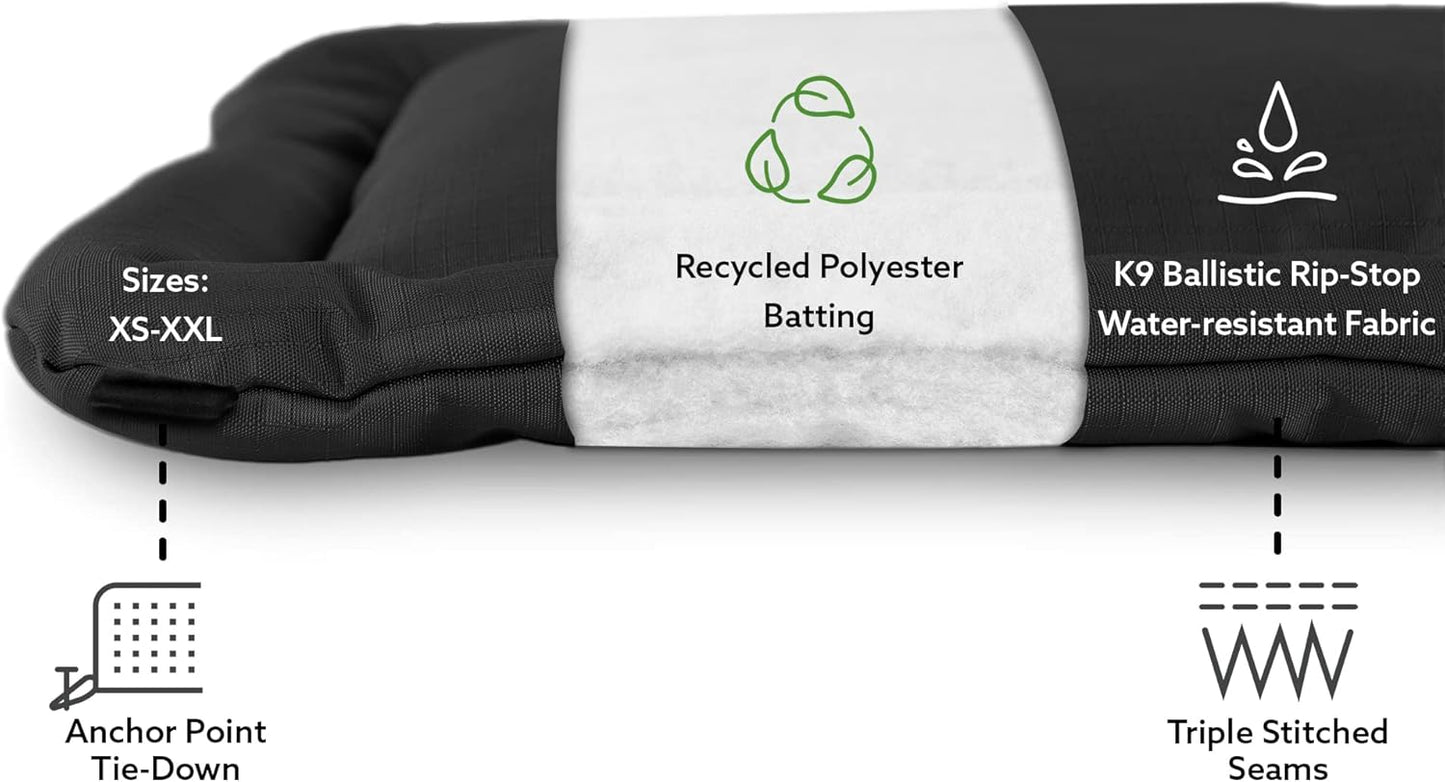 K9 Ballistics Tough Ripstop Dog Crate Pad - Durable & Machine Washable with Non-Skid Bottom and 120-Day Warranty, Fits 54" Wire Crates - XX-Large, Sandstone