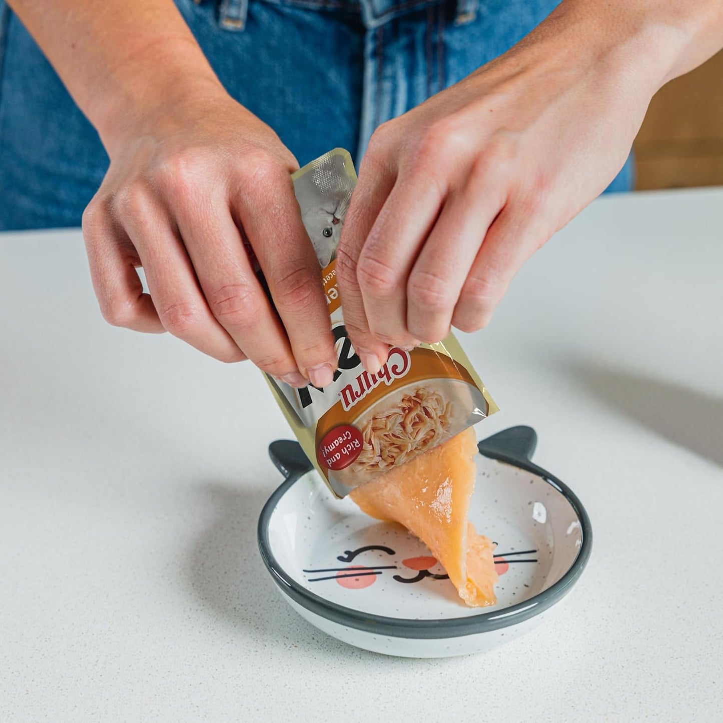 INABA Churu Stew for Cats, Side Dish Pouch with Vitamin E, 1.4 Ounces per Pouch, 12 Pouches, Chicken & Seafood Variety