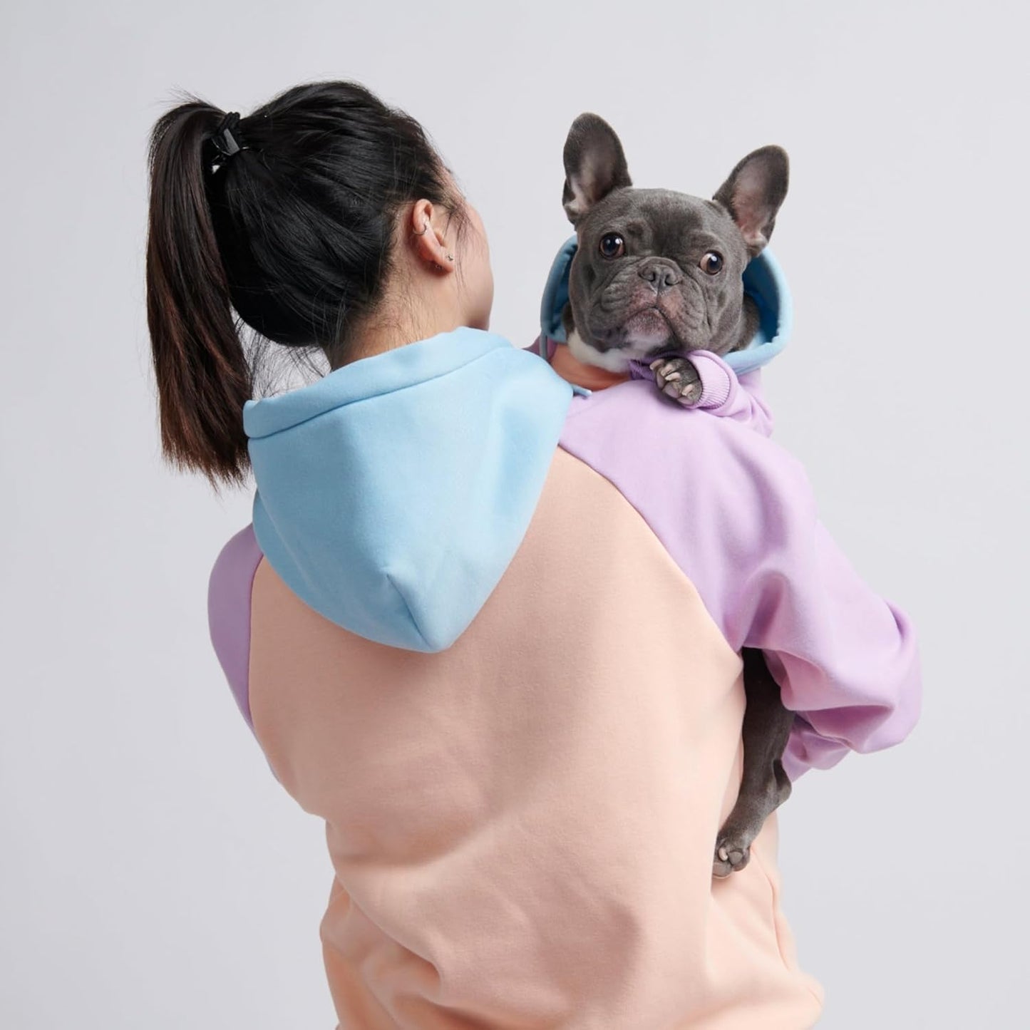 Spark Paws Dog Hoodie – Premium Dog Sweater for Small, Medium, and Large Dogs | Warm Outfits for French Bulldogs, Pitbull, Puppy, Winter Jacket Alternative - Cotton Candy - M