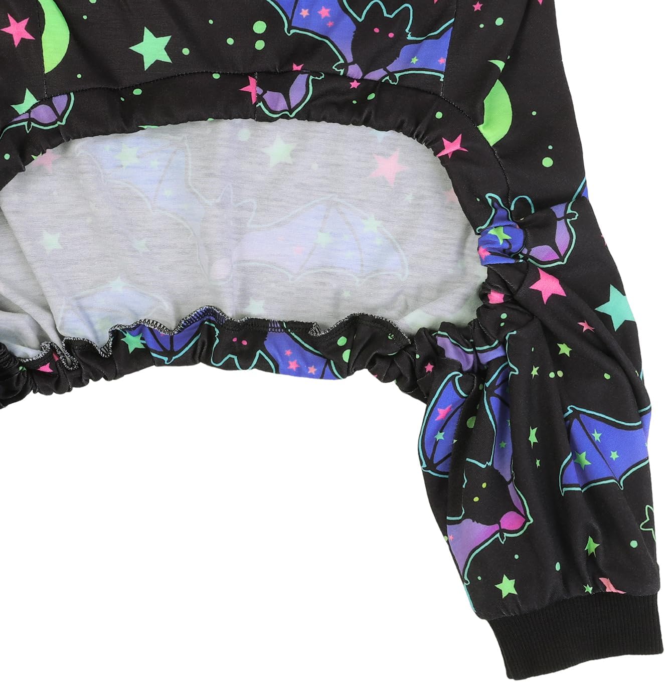 HDE Dog Pajamas One Piece Jumpsuit Lightweight Dog PJs Shirt for M-3XL Dogs Starry Bats - L