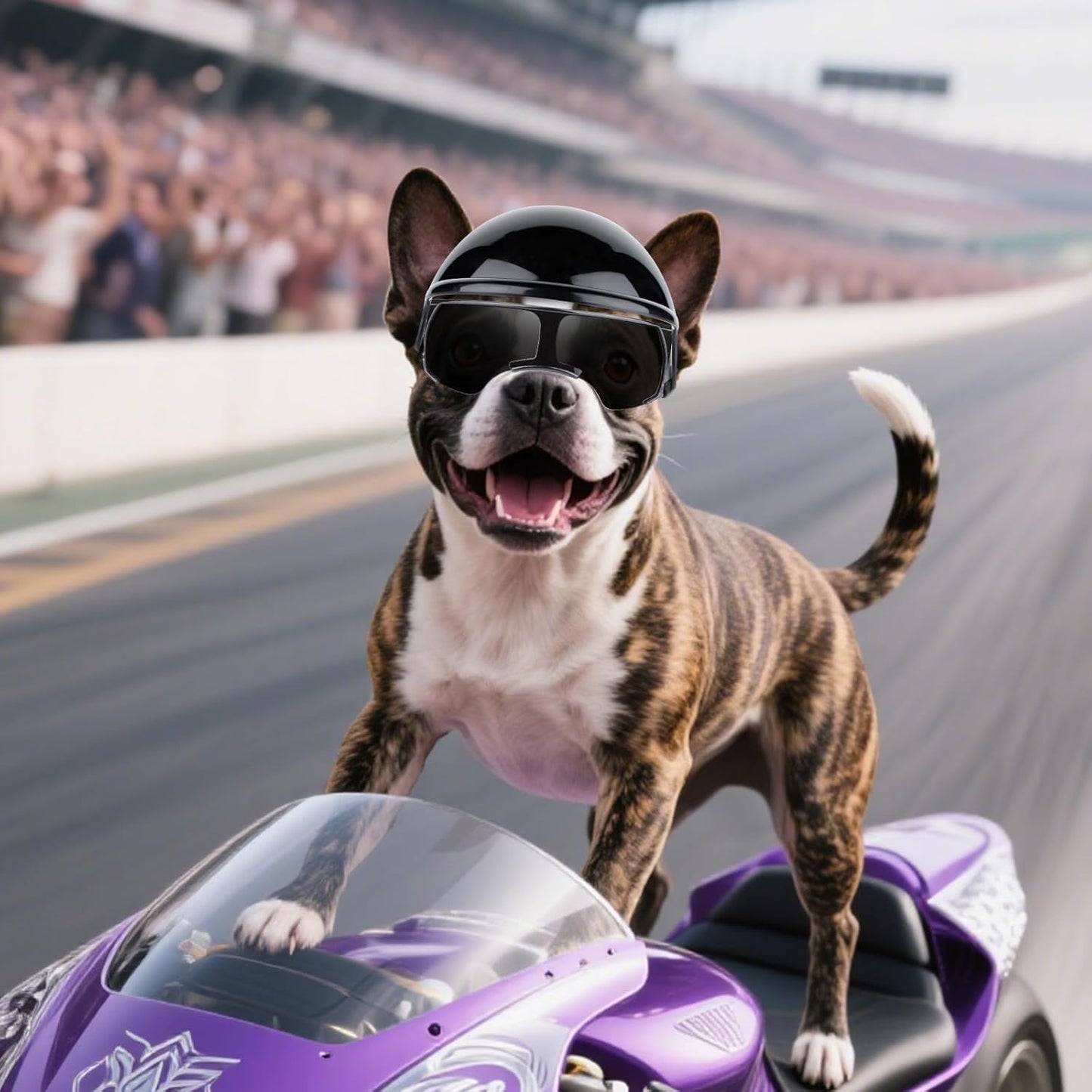 Namsan Small Dog Goggles and Helmet, Dog Motorcycle Helmet with UV Protection Sunglasses for Small Medium Breeds, Hard Doggie Hat with Ear Holes, Adjustable, Black