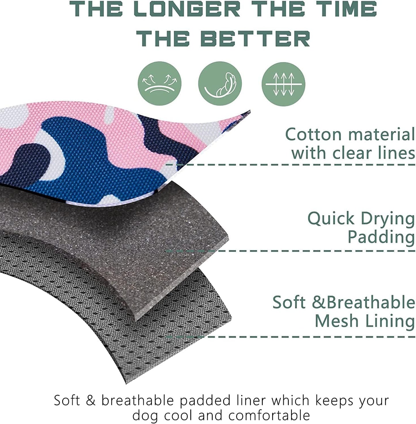 BUMBIN Tactical Dog Harness for Small Dogs, No Pull, Pink Camo XS