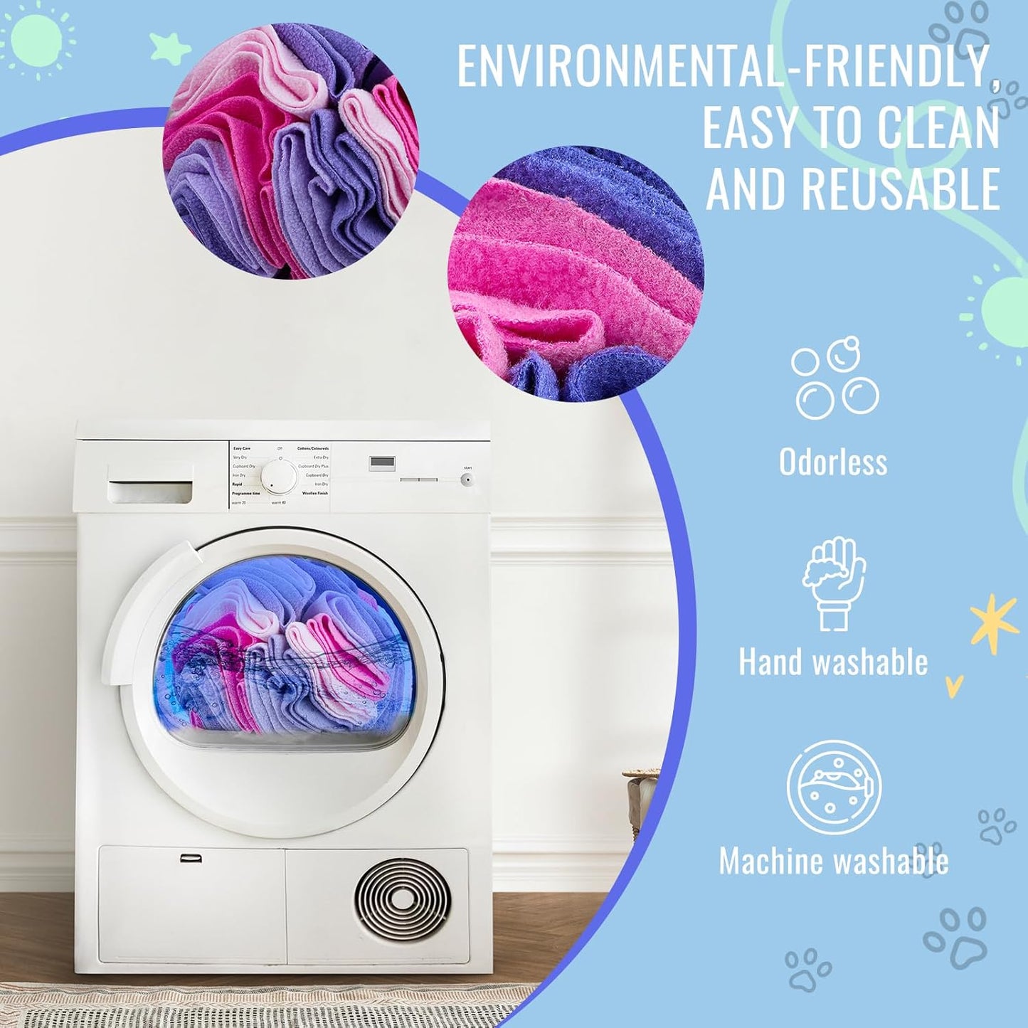 Pet Snuffle Ball, Puzzle Sniffing Interactive Dog Ball for Blind Dogs Training Stress Relief Dog Enrichment Toys Treat Machine Washable (20cm, Pink and Purple)