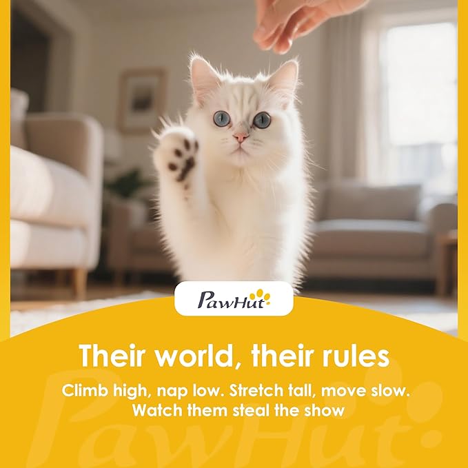 PawHut Wall Mounted Cat House, Cat Wall Condo Furniture with Washable Cushion, Kitty Shelf Bed for Indoor Cats Kittens, Natural