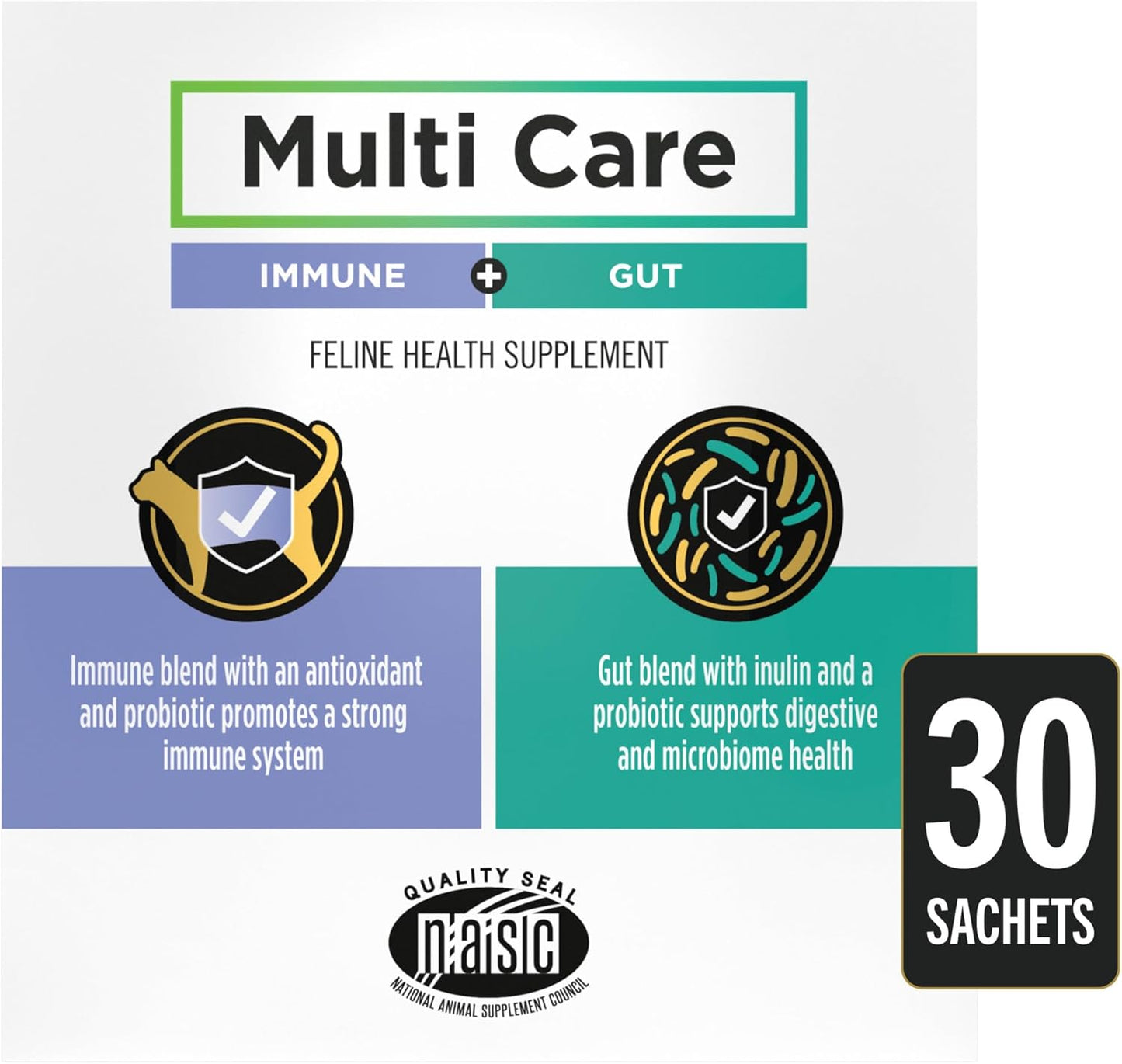 Purina Pro Plan Veterinary Cat Supplements Multi Care Feline Supplement – Digestive Probiotics for Cats – Immune Support Cat Supplement - 30 ct. Box