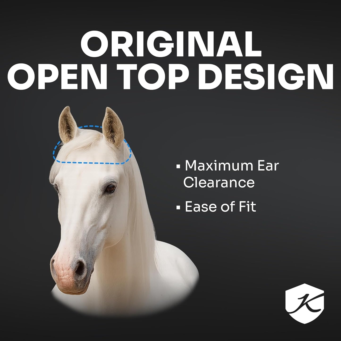 Kensington Fly Mask Web Trim Protects Horses Face and Eyes from Bites and Sun Rays While Allowing Full Visibility Ears and Forelock Able to Come Through The Mask, Small, Atlantis