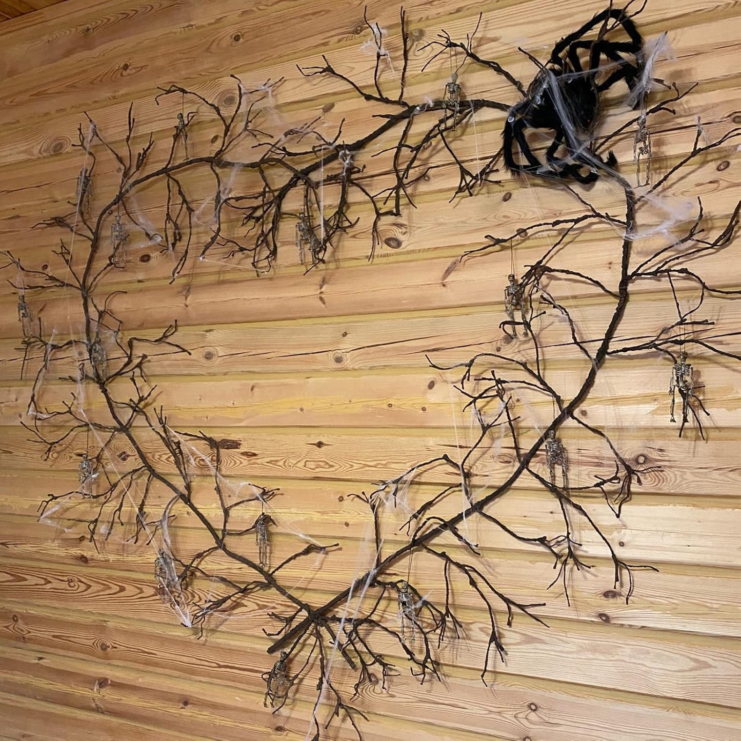 118"/300cm Small Wall Hanging Artificial Cherry Blossom Tree Branches Fake Cane Vines Reptile Plants Grapevine Garland Liana Twigs Wreath for Garden Outdoor Wedding X'Mas Ceiling Decoration