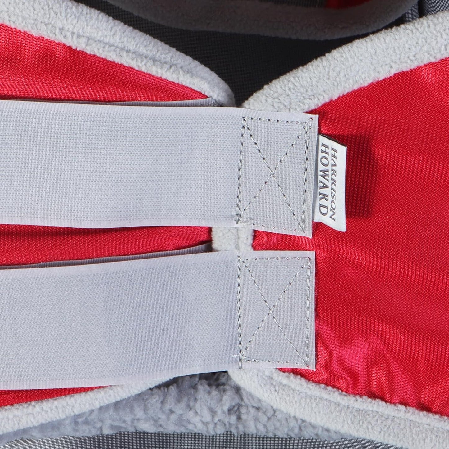 Harrison Howard CareMaster Pro Luminous Horse Fly Mask Large Eye Space Standard with Ears UV Protection for Horse Red XL Extra Full