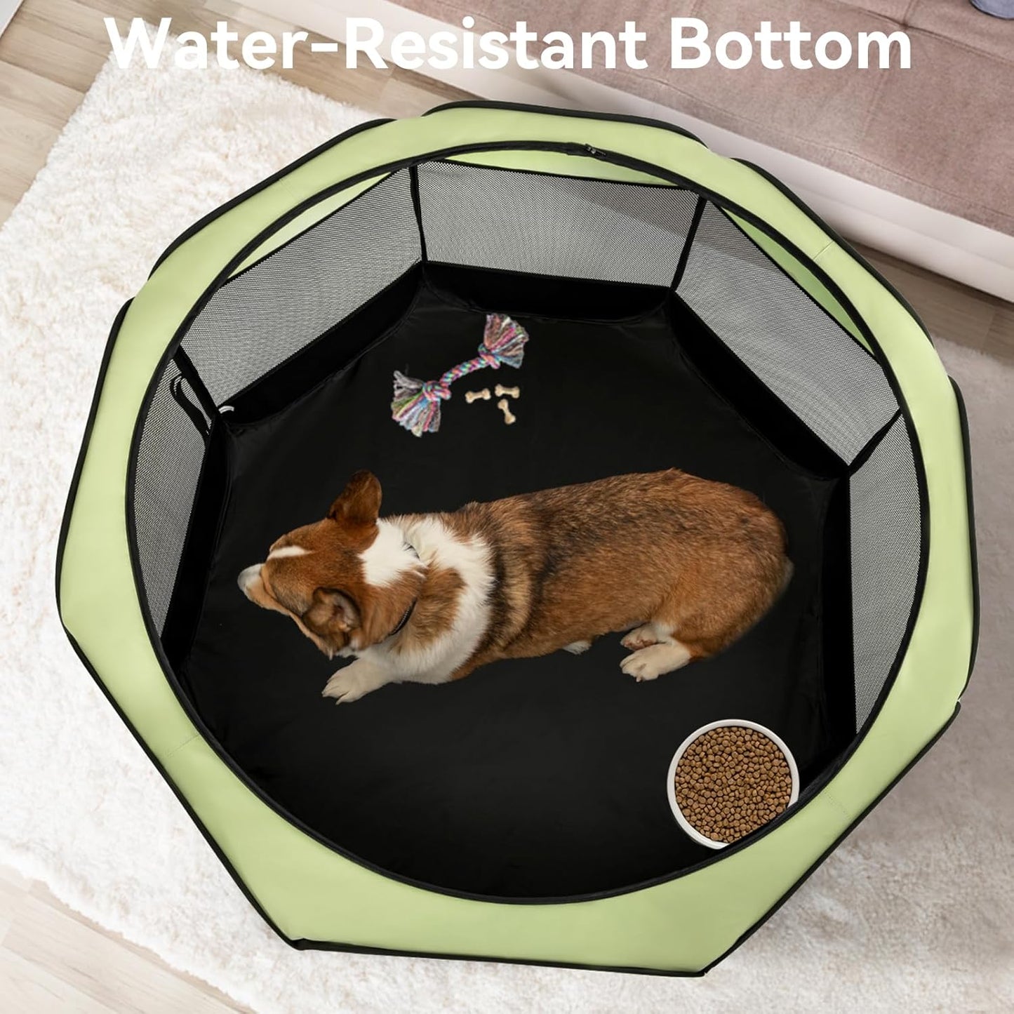 A 4 Pet Portable Cat Playpen for Small Dogs, 27" Small Kitten Playpen, Suitable for Puppy/Cats/Rabbit/Chick, Cat Play Pen with Mesh Panel(11”W × 7.5”H)