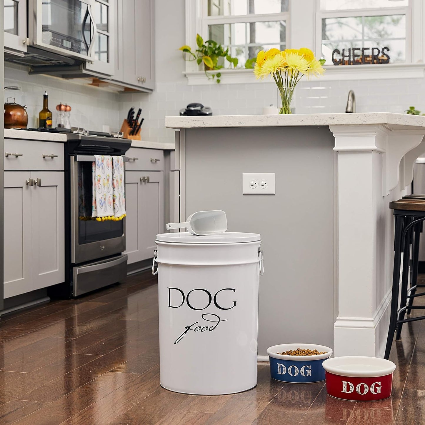 Harry Barker Pet Food Storage Collection, Classic White Food Storage - Small