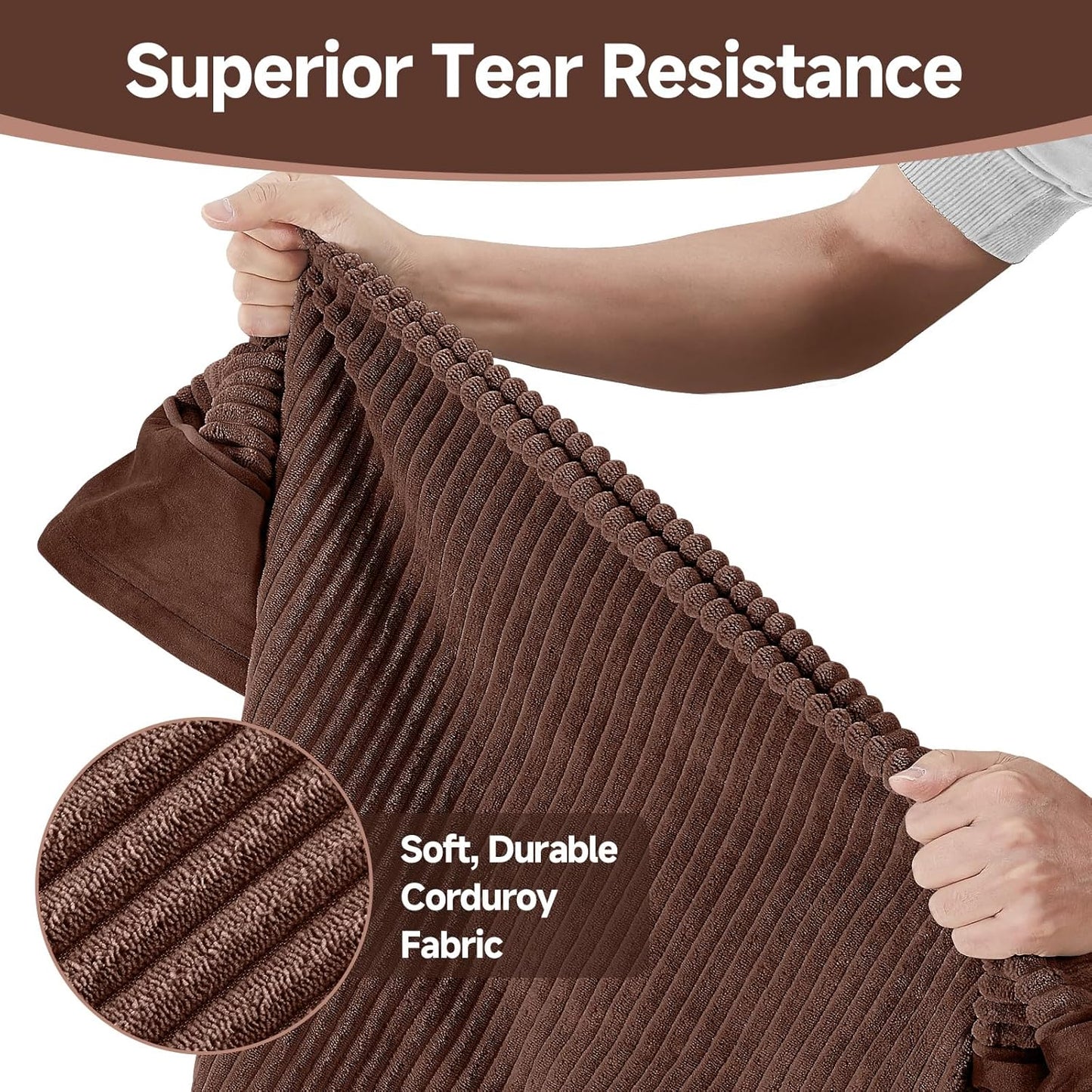 OhGeni Orthopedic Waterproof & Machine Washable Dog Bed for Large Pets, Suitable for Crates, Cat Mat with 25D Egg Crate Foam, Non-Slip Bottom & Removable Cover, Invisible Zipper, 41 Inches(Brown)