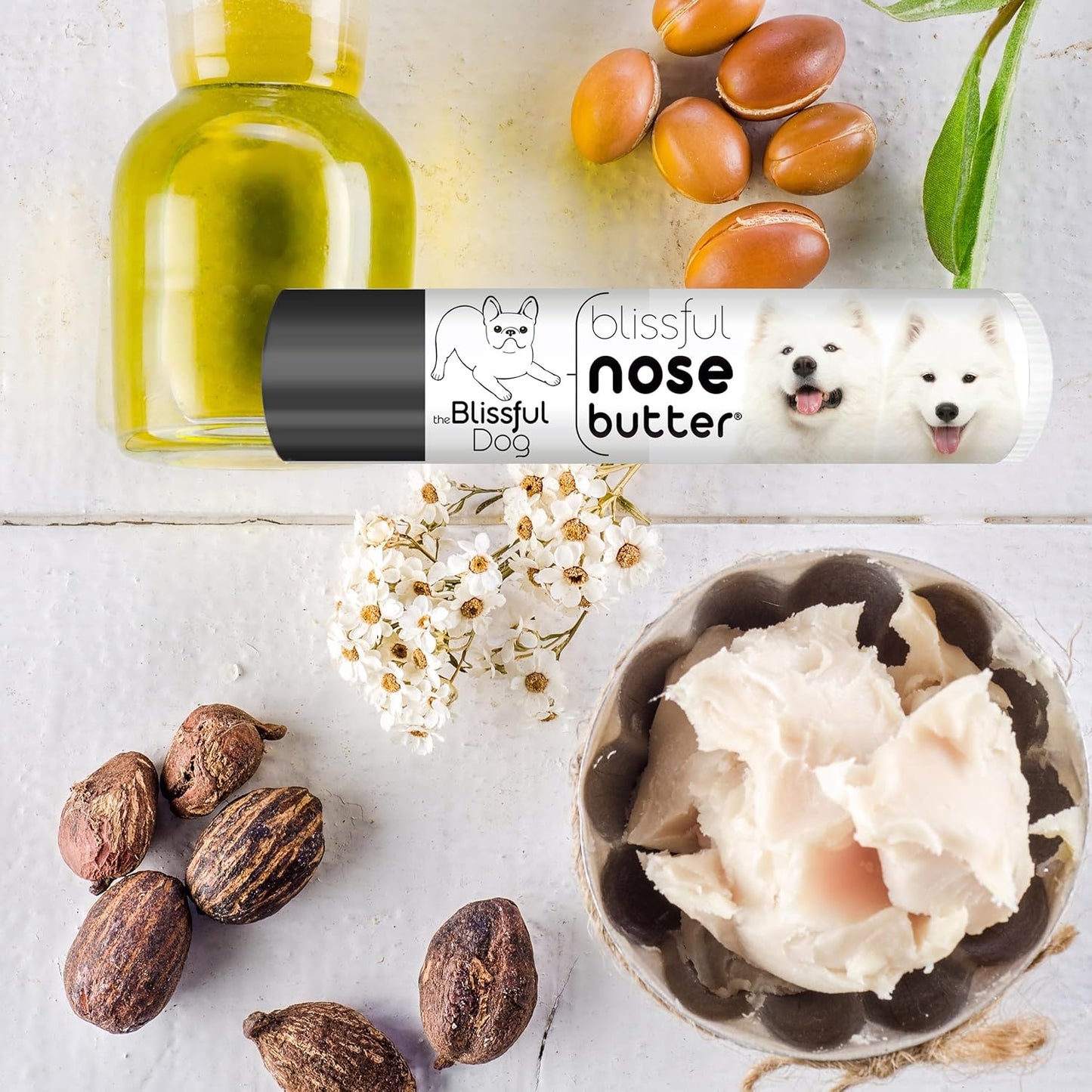 The Blissful Dog Samoyed Unscented Nose Butter - Dog Nose Butter, 0.15 Ounce