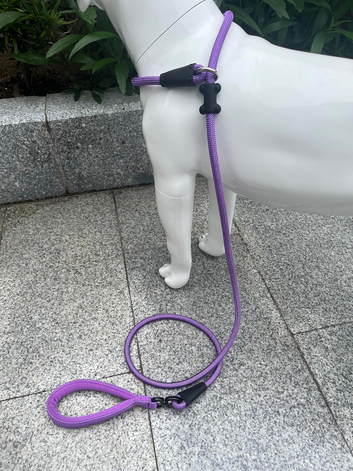 Slip Lead Dog Leash,Strong Nylon Rope Leash and Padded Handle,No Pull Outdoor Walking Training Lead for Small Medium Large Dogs (Purple, 1/2"×6ft)