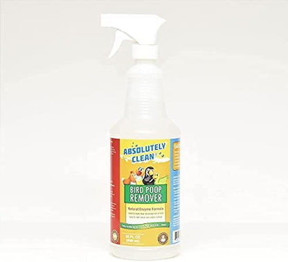 Absolutely Clean Amazing Bird Poop Remover - Just Spray/Wipe - Safely & Easily Removes Bird Messes - Use Indoor/Outdoor - Made in The USA
