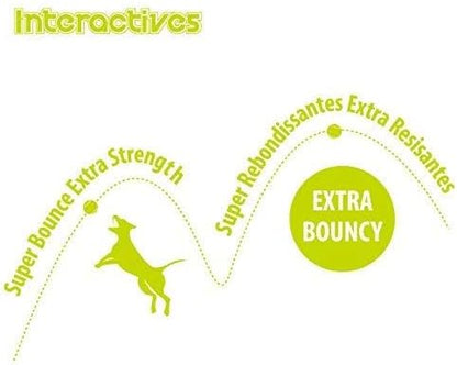 ALL FOR PAWS Interactive Super Bounce Tennis Balls Dog Toy, Pet Safe Toys for Exercise and Training, 2.5 Inch Diameter (6 Pack)