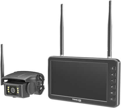 Trailer Life Pathway 7" Wireless Backup Camera System | Lag-Free Transmission | Ultra-Bright IPS Screen | Full HD Recording | Colorful Night Vision | Built-in Microphone