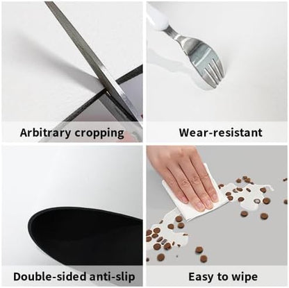 Chinoiserie Floral Birds Dog Food Mat Absorbent Bowl Mats No Stains Quick Dry Waterproof Pet Cat Placemats for Food and Water, 30x45cm