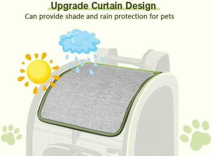 Pecute Cat Carrier Backpacks, Expandable Cat Backpack with Shade Cover, Breathable Mesh, Pet Carrier Backpack for Cats Small Dogs Puppies, Dog Carrier Backpack Great for Travel Hiking Camping Outdoor - Pawvie