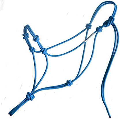 Horse Rope Training Halter - 4 Knot 1/4" Stiff Halter Cord - Used by Famous Trainers Multiple Sizes Multiple Colors