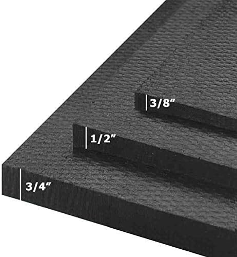 American Heavy Duty Stall Tiles - Thick, Durable Rubber Flooring - Solid Black 10' x 20' Set 1/2" Thick (50 Tiles)