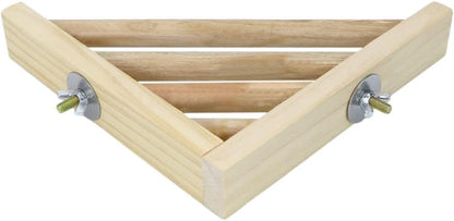 Litewoo Bird Perch Corner Platform Stand Shelf for Birds Budgie Parakeet Cockatiel Conure Cockatoo（Ladder）