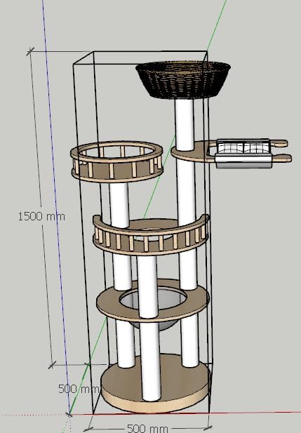 Modern Wood Cat Tree for Large Cats,Luxury Rattan Oak Cat Trees Towers,Rattan Cat Tree with Capsule &Hammock,3 Weaving Cat Nests & Washable, Sisal Scratching Posts, for Indoor Cats, (Large 02)