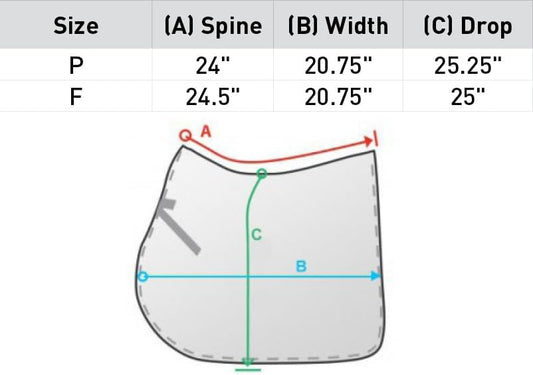 HORZE Prinze Soft Quilted Padded Lightweight Dressage Saddle Pad for Horses