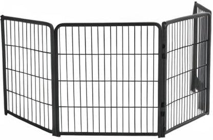 FXW Homeplus Unleashed Indoor Dog Playpen - Stress-Free and Safe Play, Heavy Duty 32 Inch 4 Wire Panels Dog Pen for Small and Medium Dogs, Black│Patented