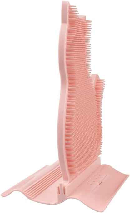 Cat Self Grooming Comb Brush with Catnip Wall Corner Groomer Brush Cats Face Scratchers for Indoor Dogs Fur pets