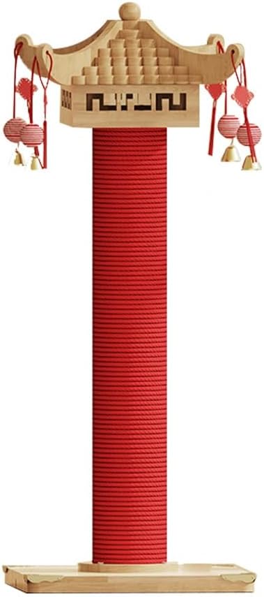 Premium Natural Hemp Tall Pagoda Cat Scratcher, Durable Cat Scratching Post for Indoor Cats, Stable Climbing Pole, Furniture Protector, Cat and Kitten Play Tower and Activity Center