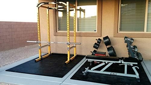 American Floor Tiles - Heavy Duty Stall Tiles - Stable/Horse Tiles - Thick, Durable Rubber Flooring Solid Black 6' x 6' Set of 1/2" Thick - 2' x 2' Tiles (9 Tiles Total)