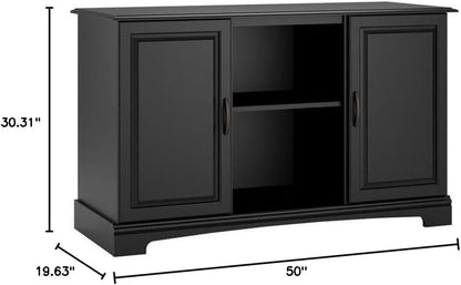 Pemberly Row Modern/Contemporary Furniture 50" Aquarium Stand in Black