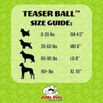 Jolly Pets Teaser Ball Dog Toy, Small/4.5 Inches, Red (1504 RD)