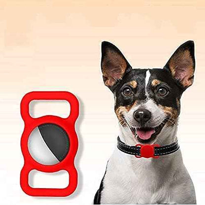 Protective Air tag Case for Dog Collar, Pet/Dog Collar Holder Case Compatible with Apple Air Tag, Waterproof Air tag Loop for GPS Tracker Lightweight Soft Anti Scratch Anti Lost Yellow