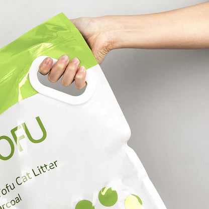 I AM TOFU - Tofu Cat Litter, Natural Flushable Extra Clumping Pellet Litter, 10LB x 3 (Green Tea 2 & Charcoal 1)