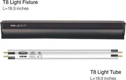 MRREPTILE T8 UVB Reptile Light, 15W 10.0 UVB Lamp for Desert Reptiles, Bearded Dragon UVB Light Bar, UVB Reptile Liner Light Fixture and Tube Bulb