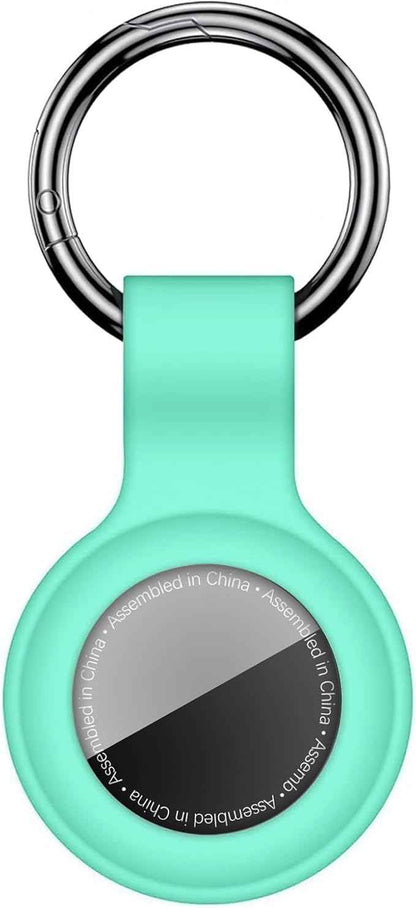 Case for AirTag 2nd Gen (2026) & 1st Gen, Silicone Holder Keychain Key Ring, Protective Cover for Apple for Air Tags, GPS Finder Accessories for Bags, Pets, Kids, Luggage, Mint Green