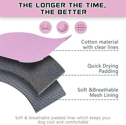 BUMBIN Tactical Dog Harness for Small Dogs No Pull, Famous TIK Tok No Pull Puppy Harness, Fit Smart Reflective Pet Walking Harness for Training, Adjustable Dog Vest Harness with Handle Pink XS