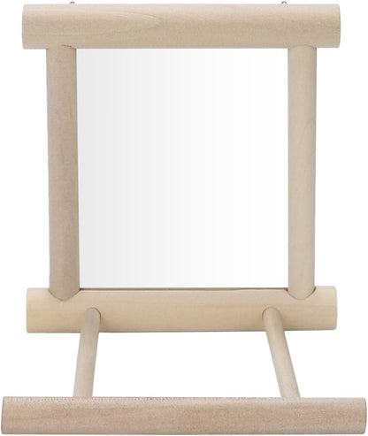 Bird Mirror with Perch Bird Toys for Parrots Budgies Parakeets Cockatiels Lovebirds Finches Canaries