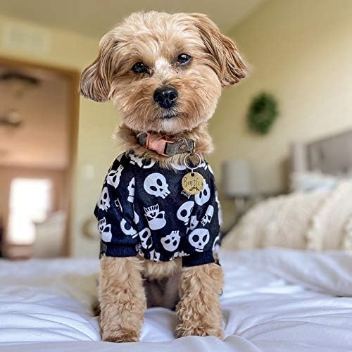 CuteBone Dog Halloween Pajamas Puppy Onesies Small Dogs Soft Pjs Coat Cat Apparel Comfy Pet Christmas Clothes Outfit Doggie Bodysuit P11L