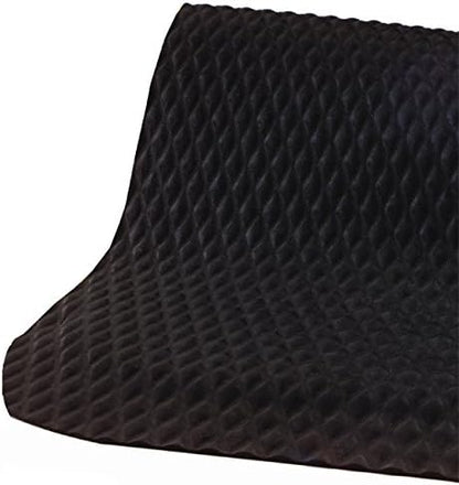 American Floor Mats Hog Heaven Premium 7/8" Black & Black Border 3' x 6' Nitrile Backed Anti-Fatigue Comfort Mat