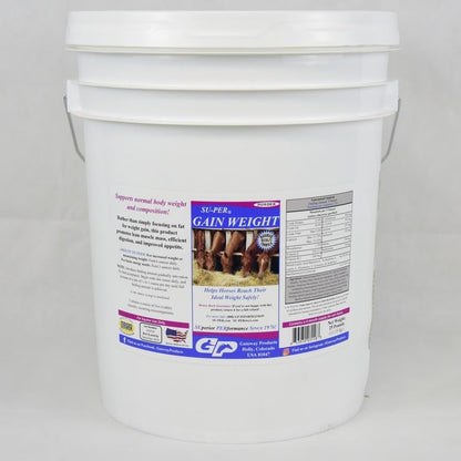 SU-PER Gain Weight for Horses - Equine Supplement Weight Gainer for Horses - Promotes Lean Muscle Mass, Digestion & Appetite - 25 Pound, 4 Month Supply