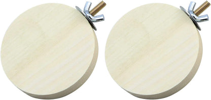 2 Pieces Bird Perch Platform Wooden Stand Toy for Small Bird Parrot Parakeet Cockatiel Budgie Lovebirds Conures Finches Rat Cage Accessories