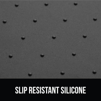 GORILLA GRIP 100% Waterproof Raised Edge BPA Free Silicone Pet Feeding Mat, Dog Cat Food Mats Contain Spills Protects Floors, Placemats for Cats and Dogs Water Bowl, Pets Accessories 32x24 Charcoal