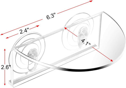 2Pack Aquarium Shelf,Transparent Acrylic Ledge Plants Holder for Substrate and Live Plants,with Strong Suction Cups for Fish Tank Multi-layer Decorations