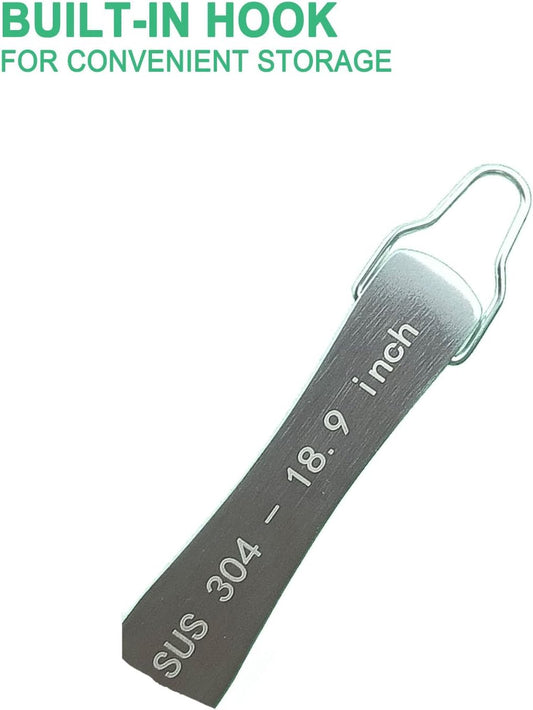 18.9 inch Aquarium Tweezers with Hanger, 2025 New Extra Long Feeding Tongs, Stainless Steel Large Aquascape Tools for Fish Tank, Terrarium,Aquascaping, Reptile Snake (Straight)